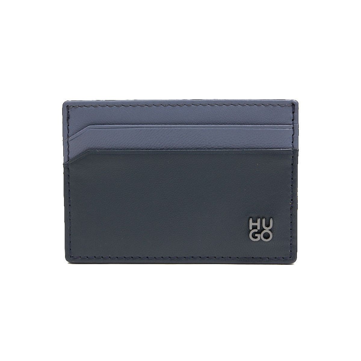 HUGO BOSS - Hugo - Tarjetero de piel con logo de temporada