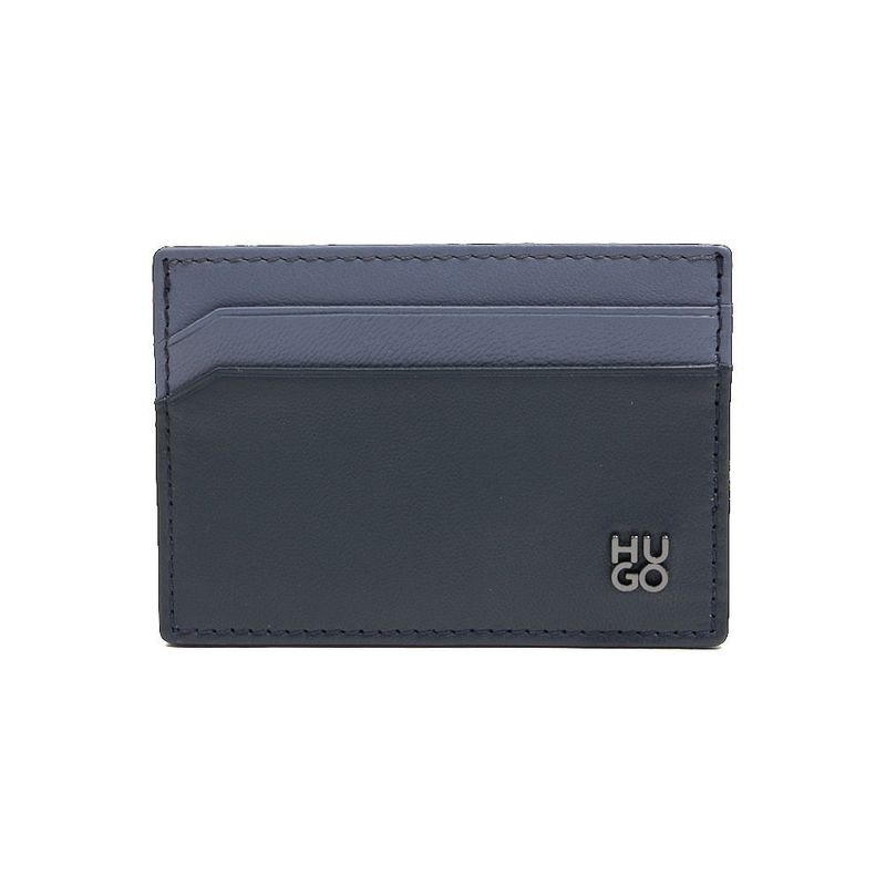 HUGO BOSS - Hugo - Tarjetero de piel con logo de temporada
