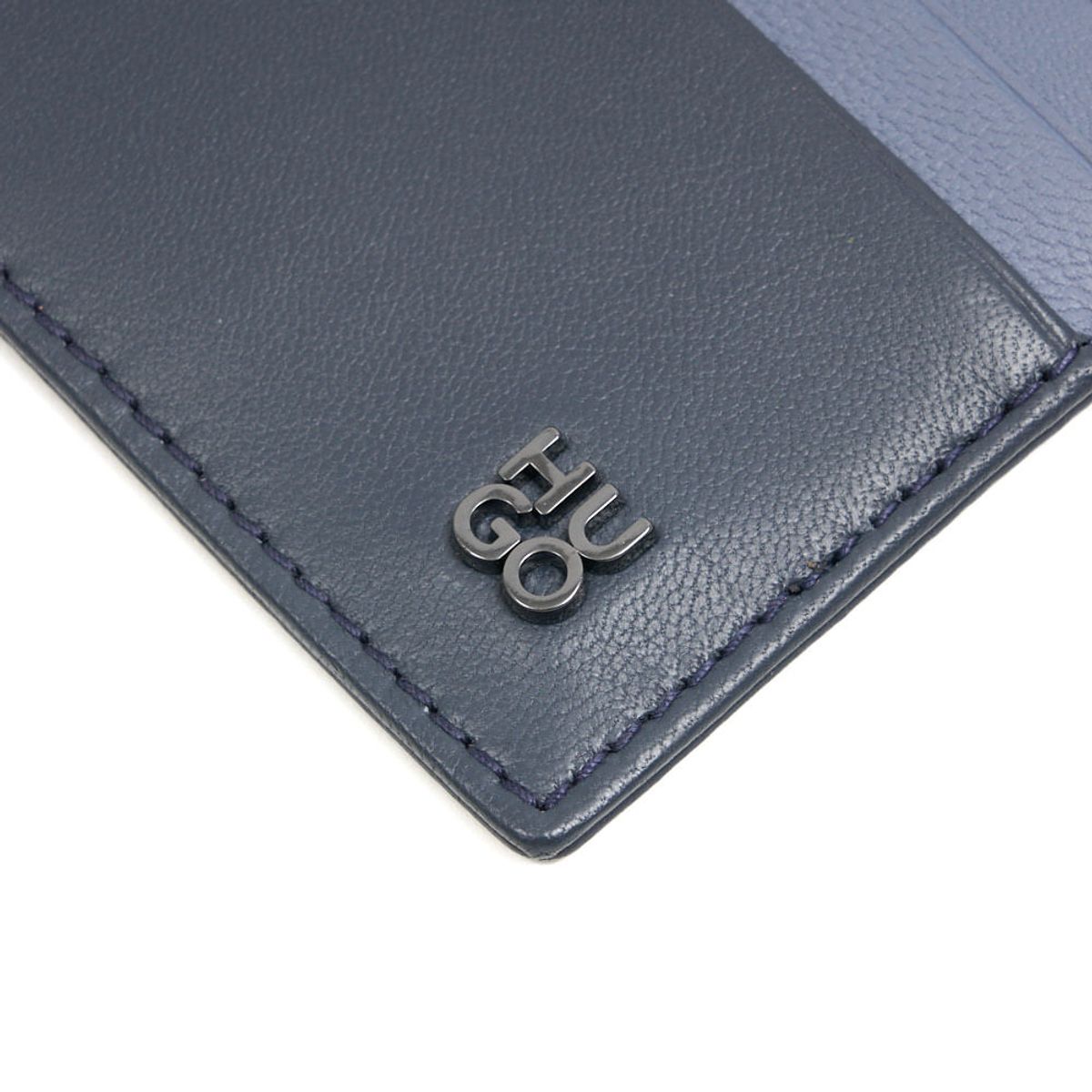 HUGO BOSS - Hugo - Tarjetero de piel con logo de temporada