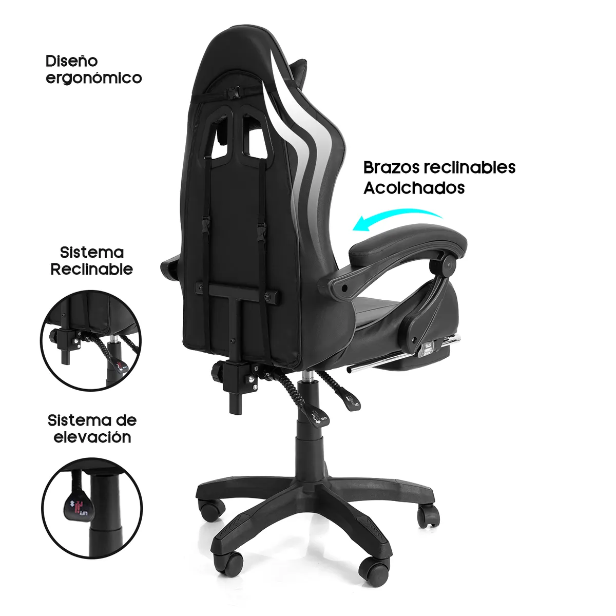 BLAZZE - Silla Gamer ergonómica Blazze Loot - Negro