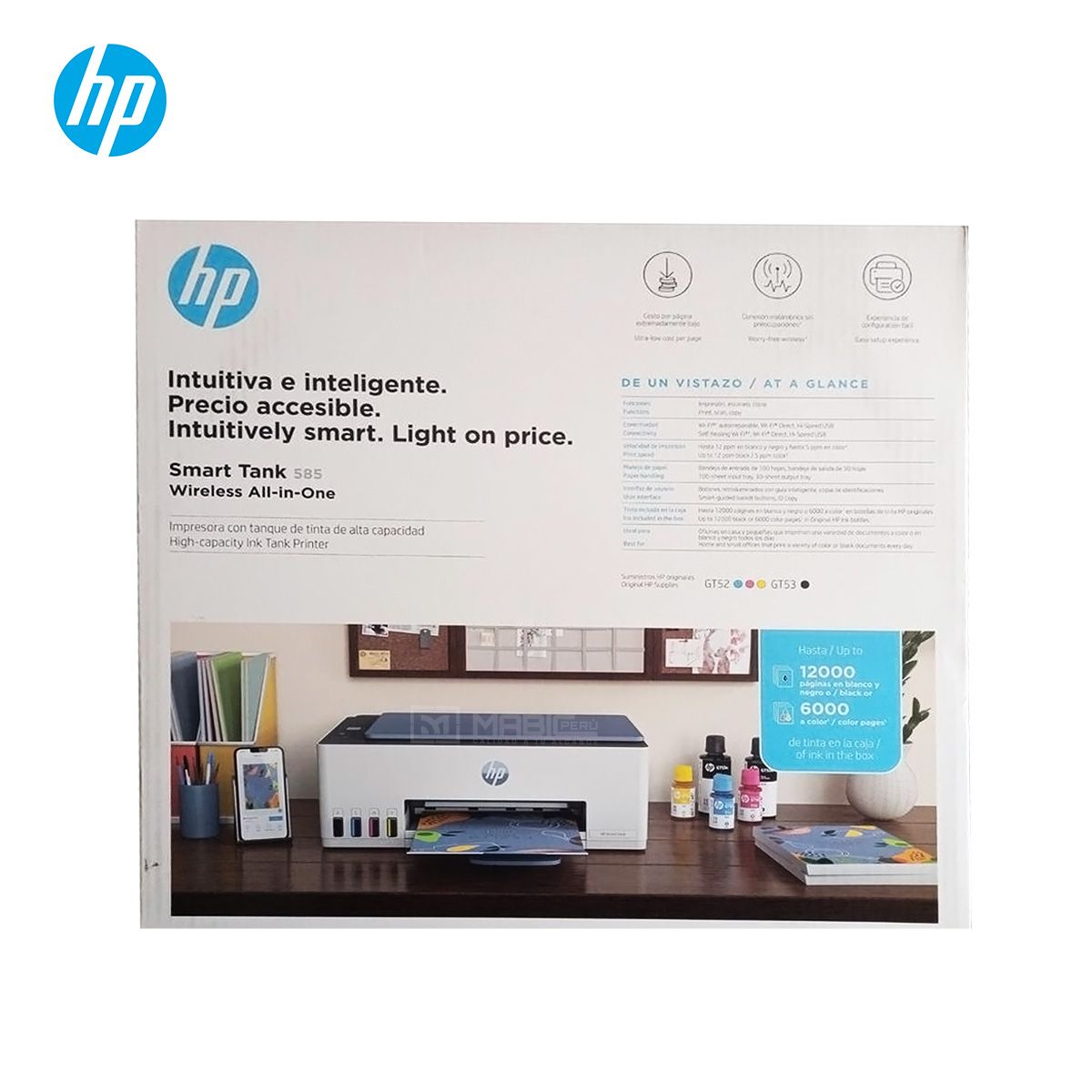 HP - Impresora Multifuncional Hp Smart Tank 585 WIFI USB 20