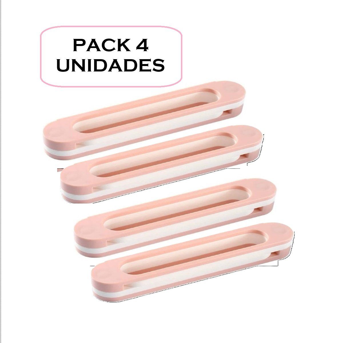 GENERICO - Pack 4 Colgadores de Baño Sandalias Toallas Plegable Estantes Rosado