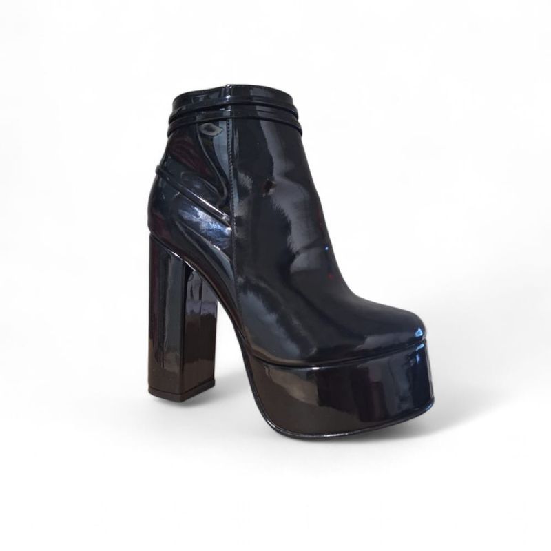 GENERICO - 015L-80 Bota Mujer Yomar Charol Yenifer Paz Color Negro