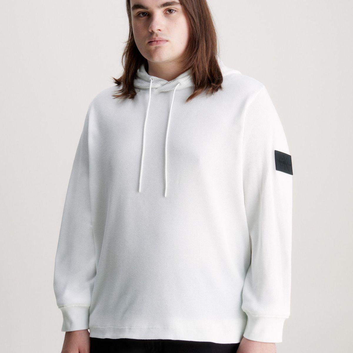 CALVIN KLEIN - SWEATSHIRT BADGE OTTOMAN LS HOODY