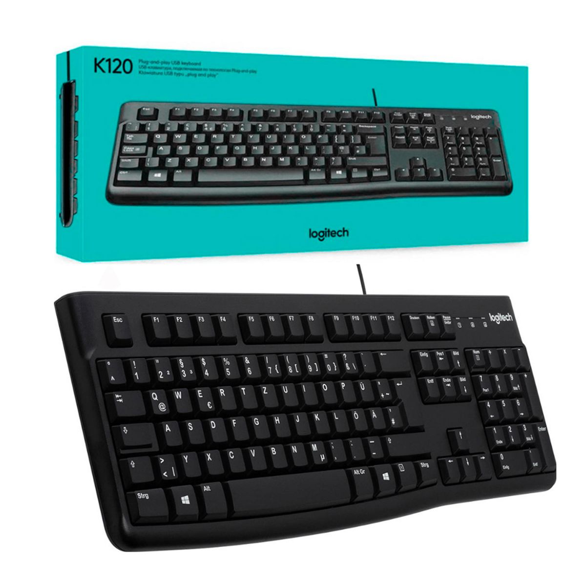 LOGITECH - Teclado Logitech K120 USB SP Black