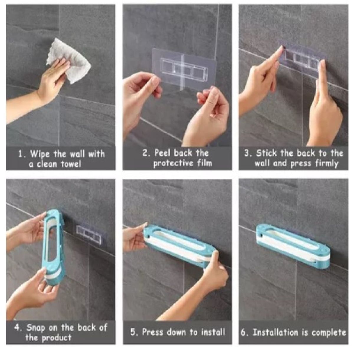 GENERICO - Pack 4 Colgadores de Baño Sandalias Toallas Plegable Estantes