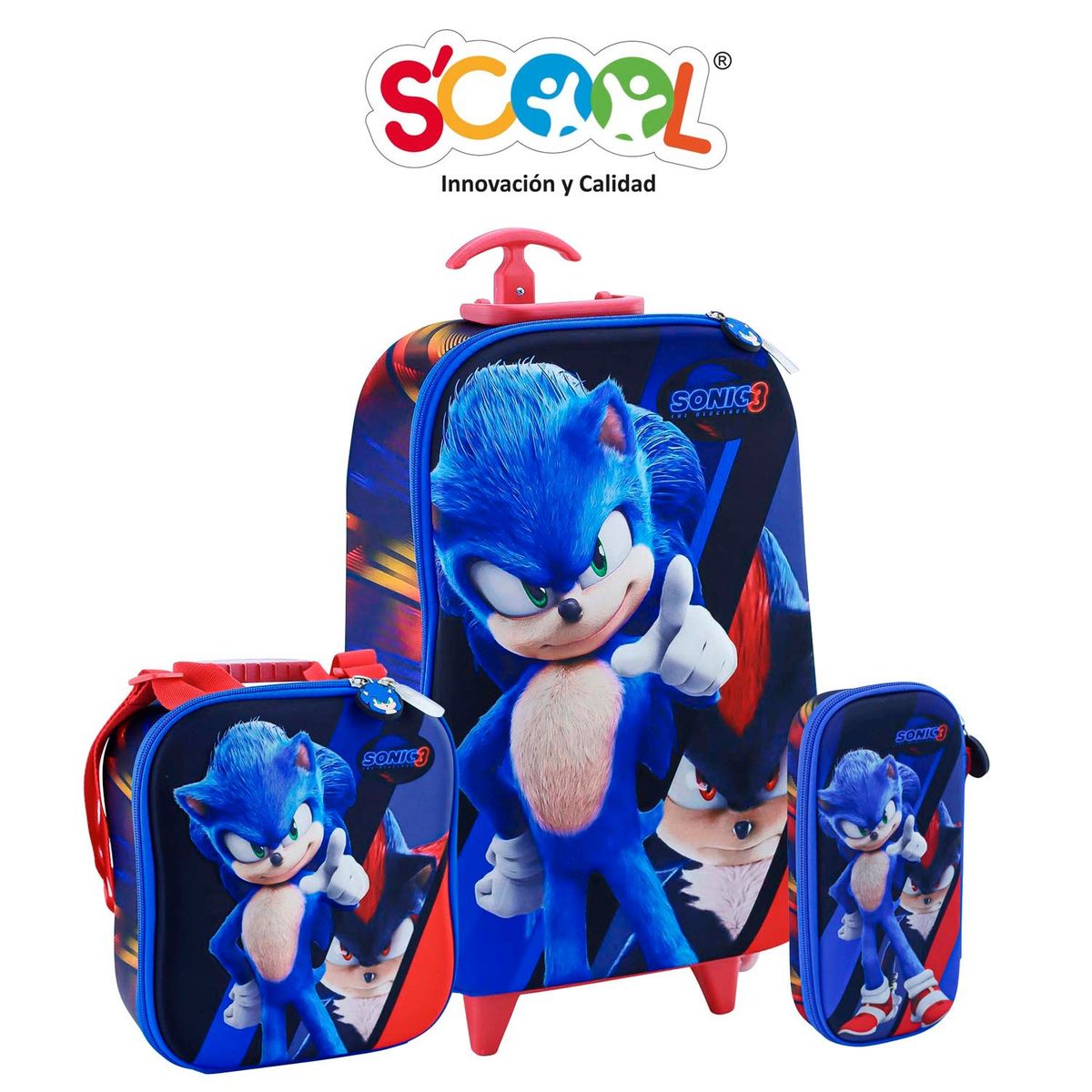 SCOOL - SET MALETA EVA 3D FULL SONIC SCOOL RANGER