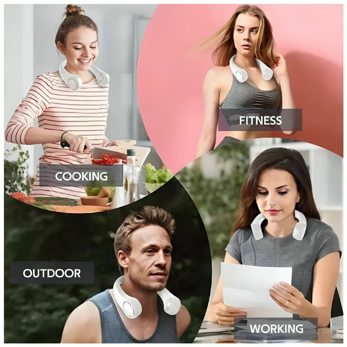 GENERICO - Ventilador de Cuello Flexible de 3 velocidades Recargable