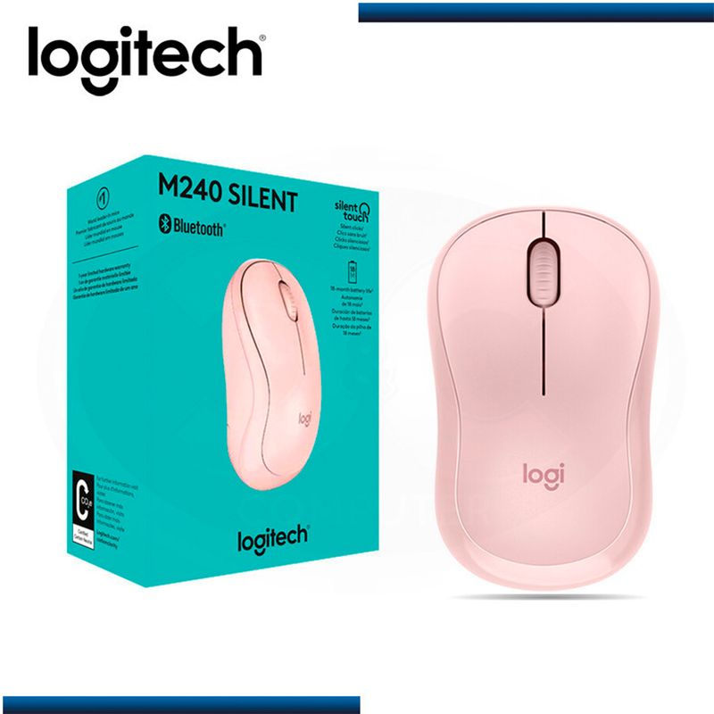 LOGITECH - MOUSE LOGITECH M240 SILENT WIRELESS BT ROSE