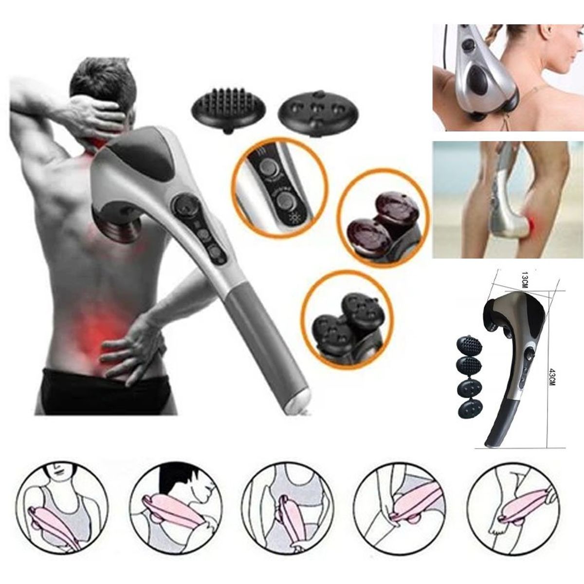 GENERICO - Masajeador Corporal Eléctrico con Infrarrojo