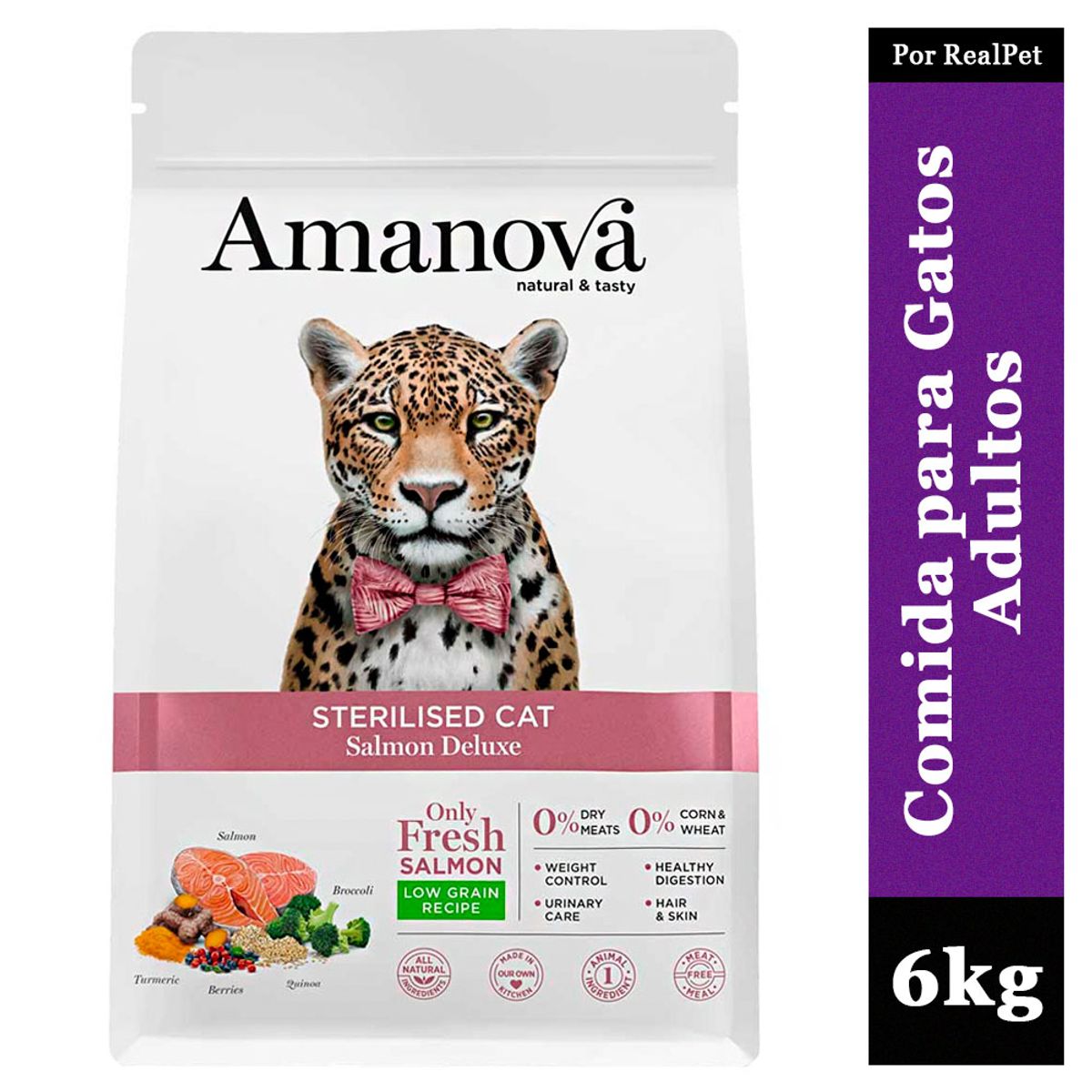GENERICO - Comida para Gato Esterilizado Amanova Salmon Deluxe 6kg