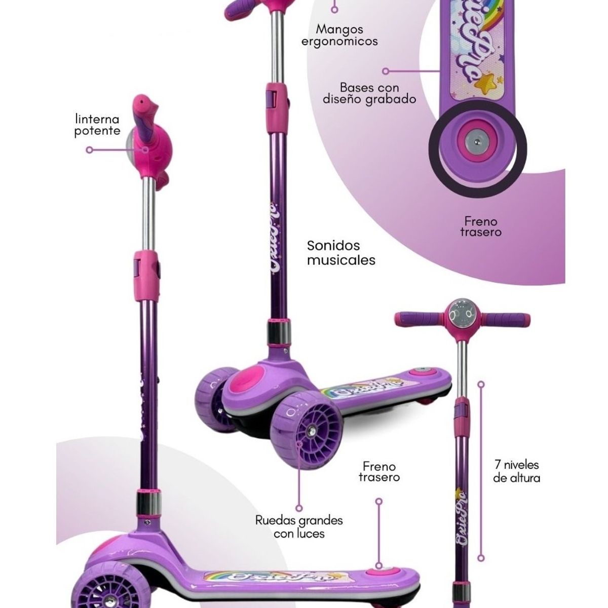 OXIEPRO - Scooter Elite oxie pro morado rosado