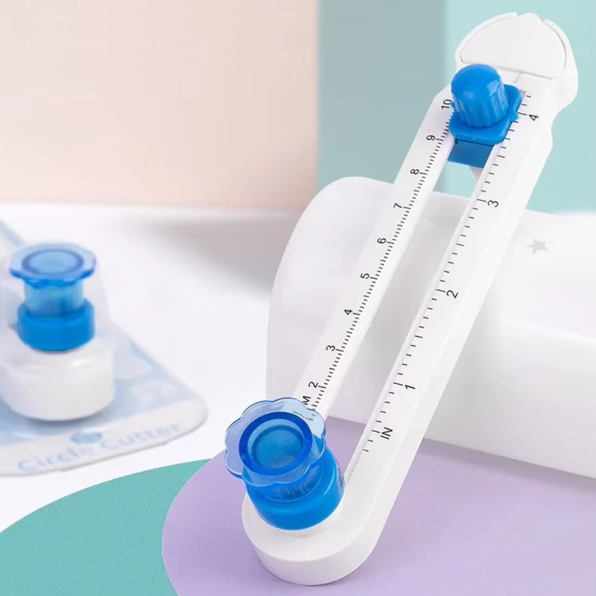 GENERICO - Cortador cutter cuchilla circular compás 2-20 cm con repuesto y lápiz