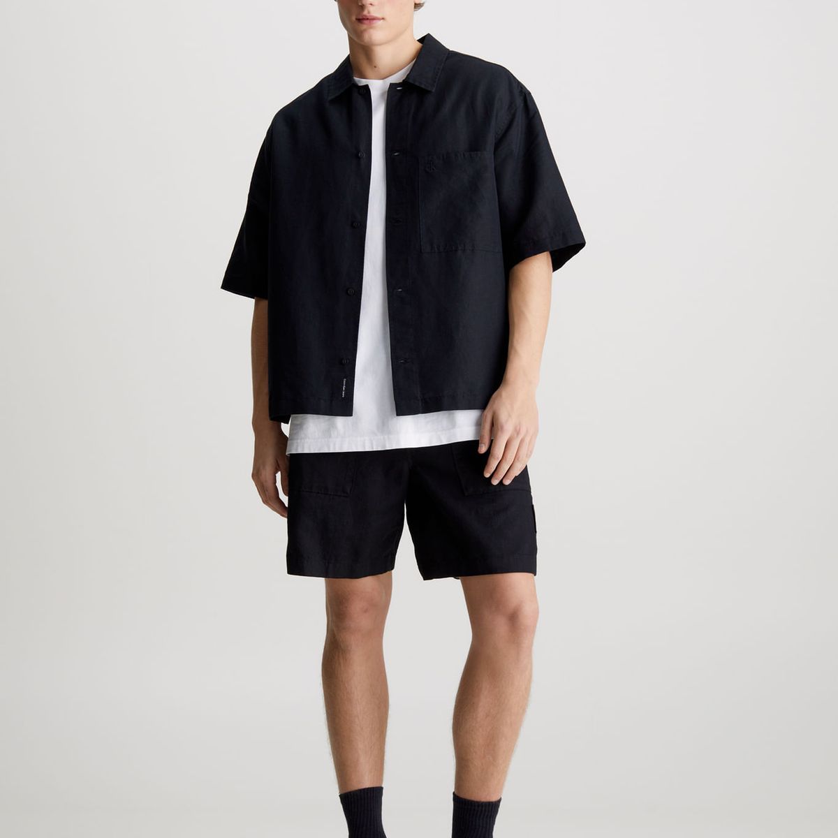 CALVIN KLEIN - CAMISA LINEN SS SHIRT