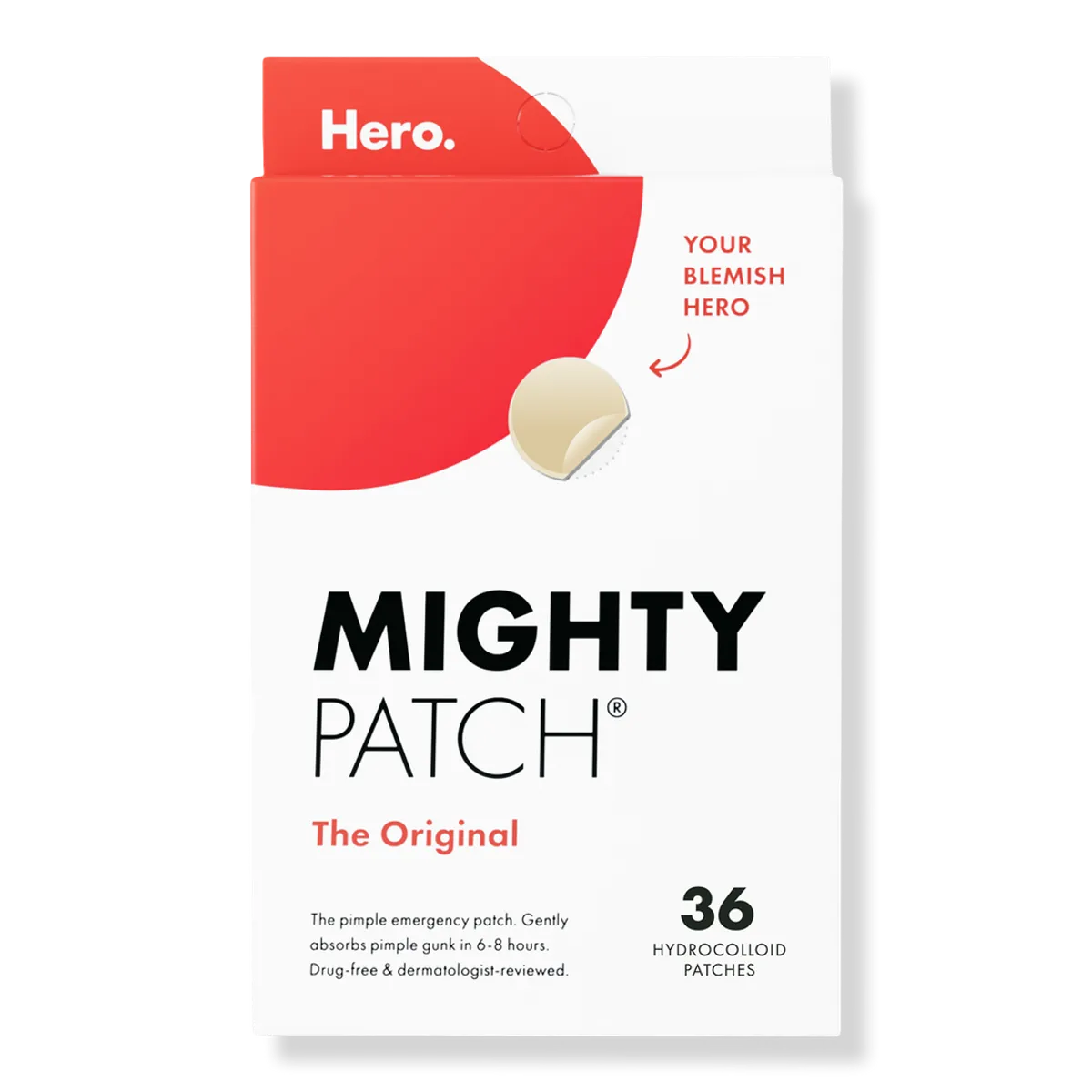 HERO COSMETICS - Mighty Patch Parches Para el Acné 36 unidades - Hero Cosmetics
