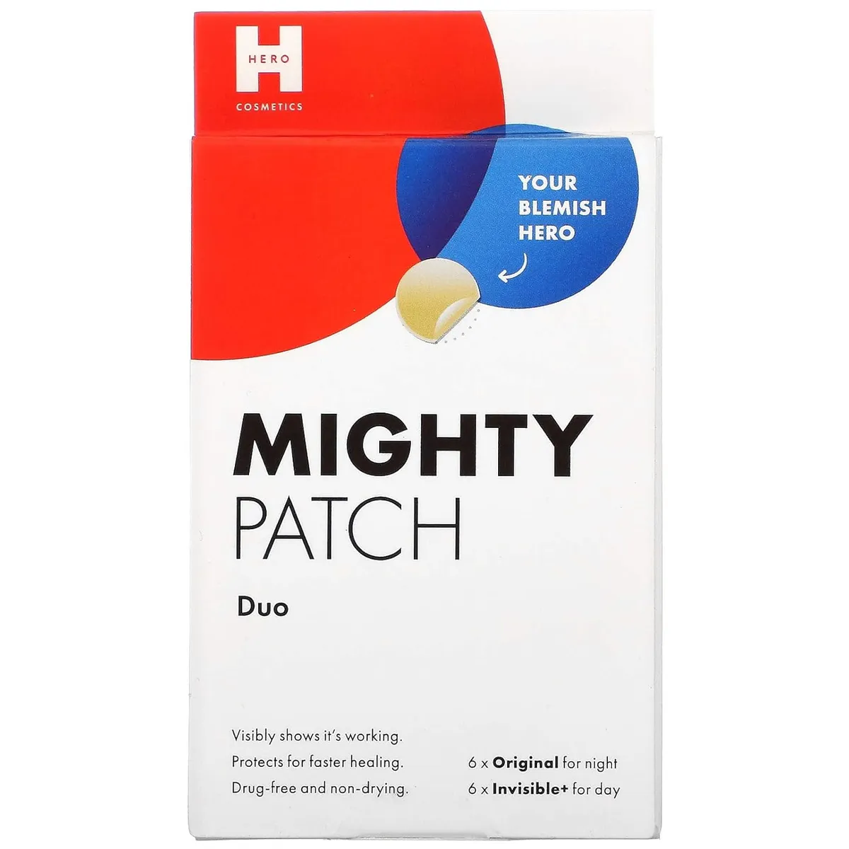 HERO COSMETICS - Duo de Parches Mighty Patch para el Acné 12 Unidades - Hero Cosmetics