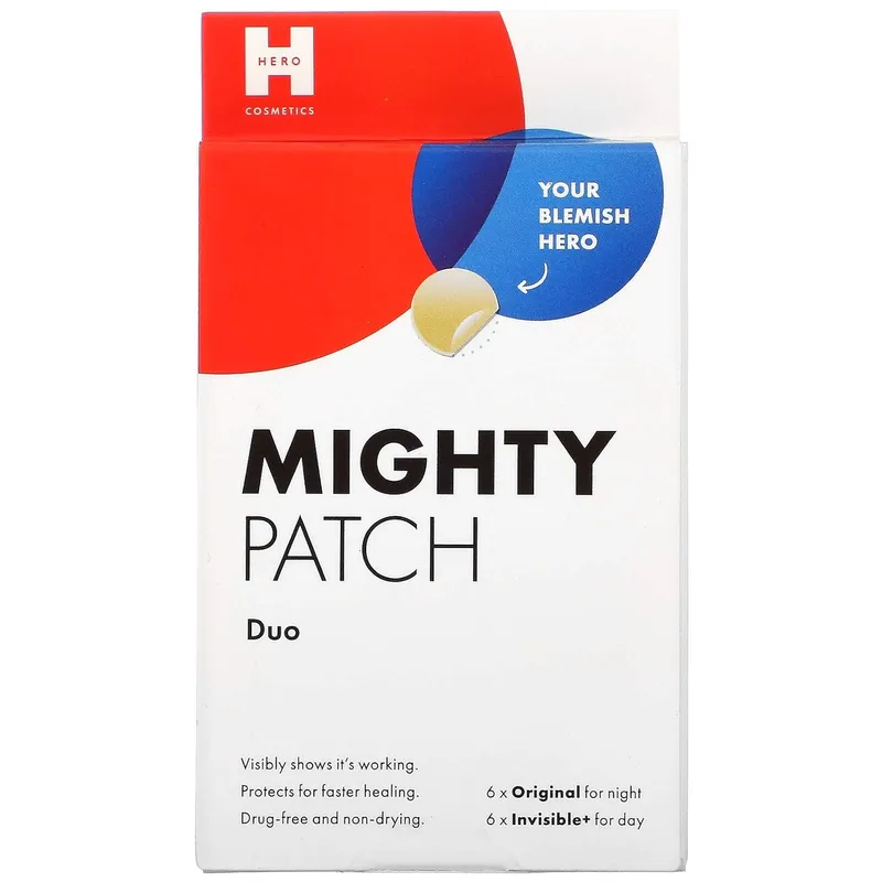 HERO COSMETICS - Duo de Parches Mighty Patch para el Acné 12 Unidades - Hero Cosmetics