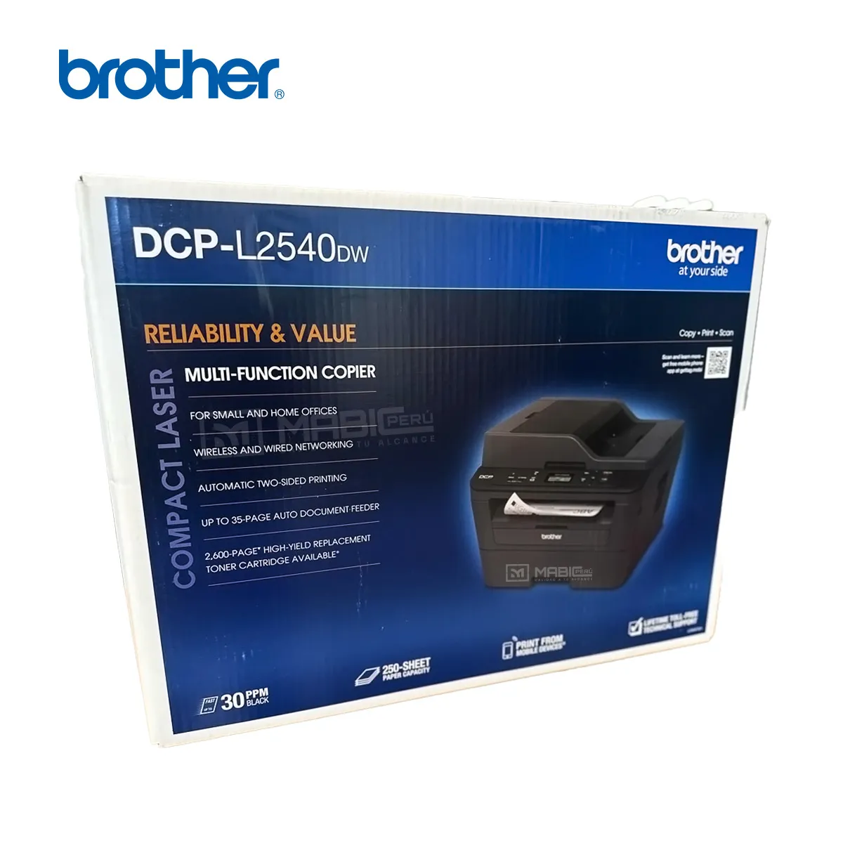 BROTHER - Impresora Láser BN Brother DCP-L2540DW Duplex WIFI Red ADF