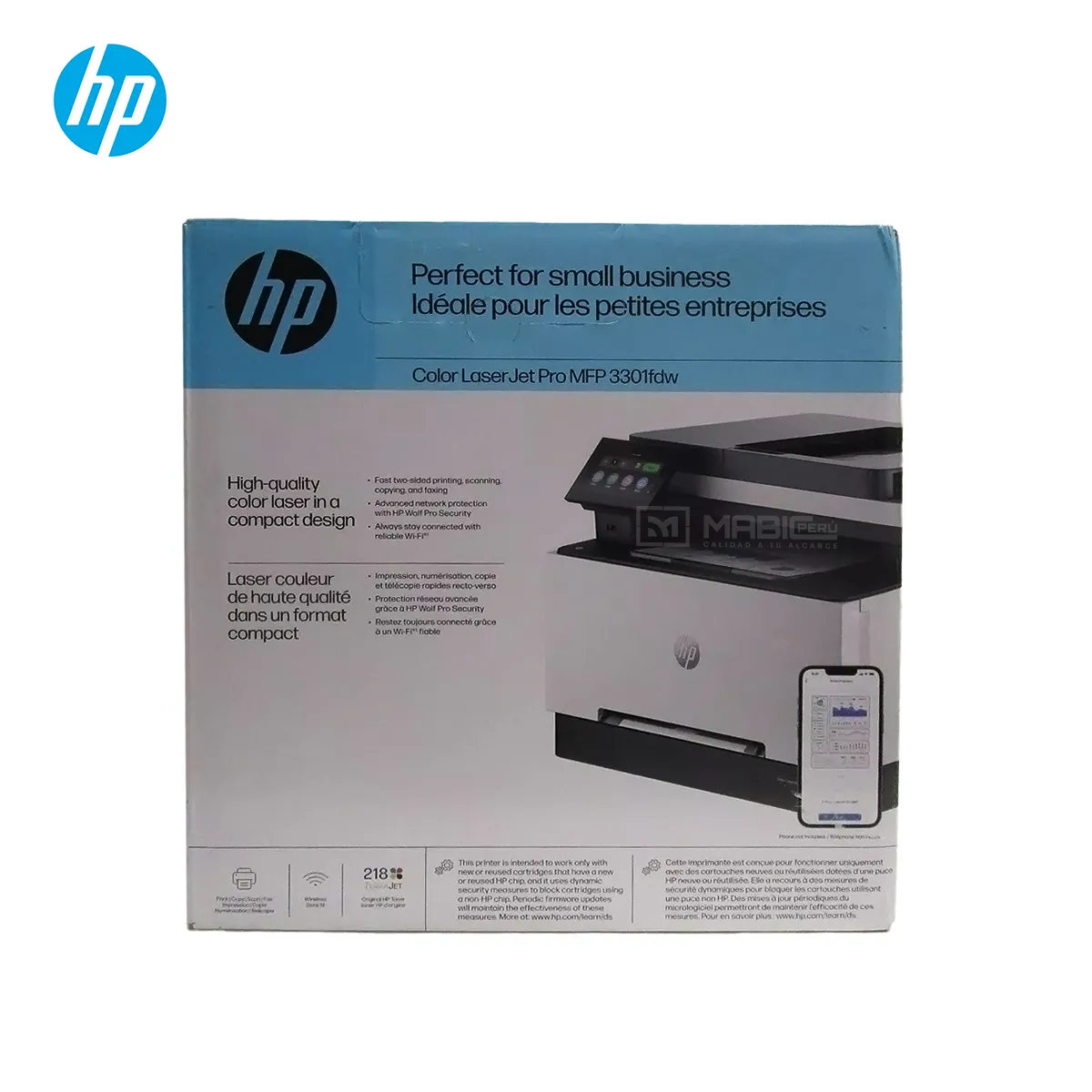 HP - Impresora Hp Color LaserJet Pro 3303fdw Duplex Wifi Red ADF FAX