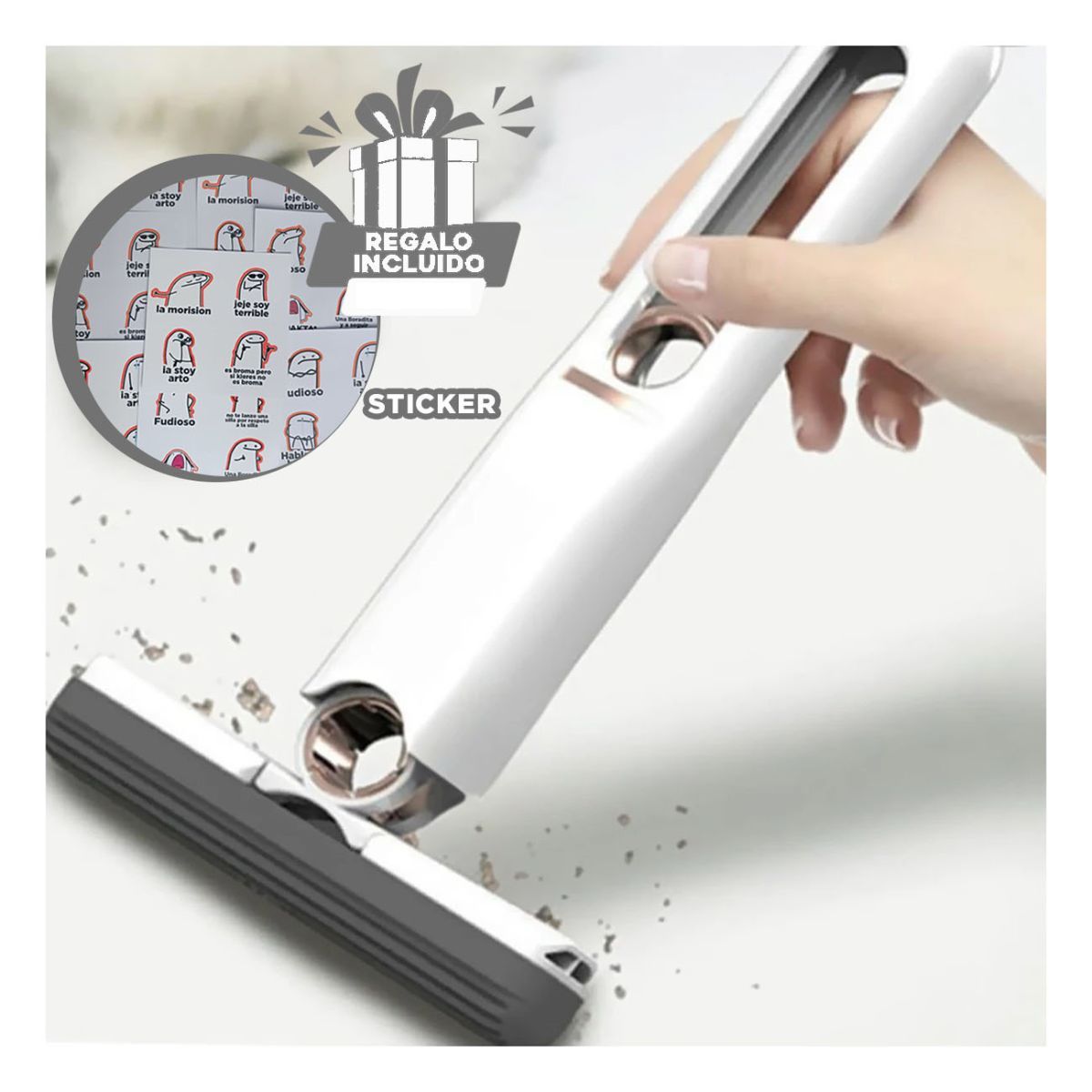 RYBIU IMPORT - Mini Removedor Multifuncional Tono Blanco Y+Regalo Stickers