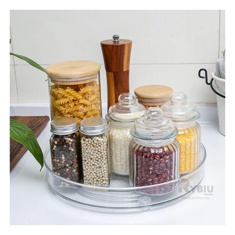 RYBIU IMPORT - Plato Resistente de Acrilico Transparente Y+Regalo Stickers