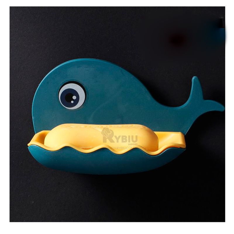 RYBIU IMPORT - Jabonera para la Familia Practica de Azul Y+Regalo Stickers