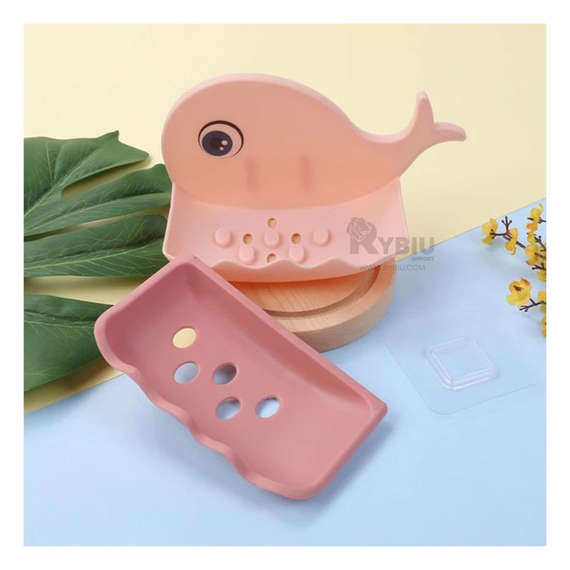 RYBIU IMPORT - Portajabon Ergonomica de Color Rosado Y+Papel de Regalo