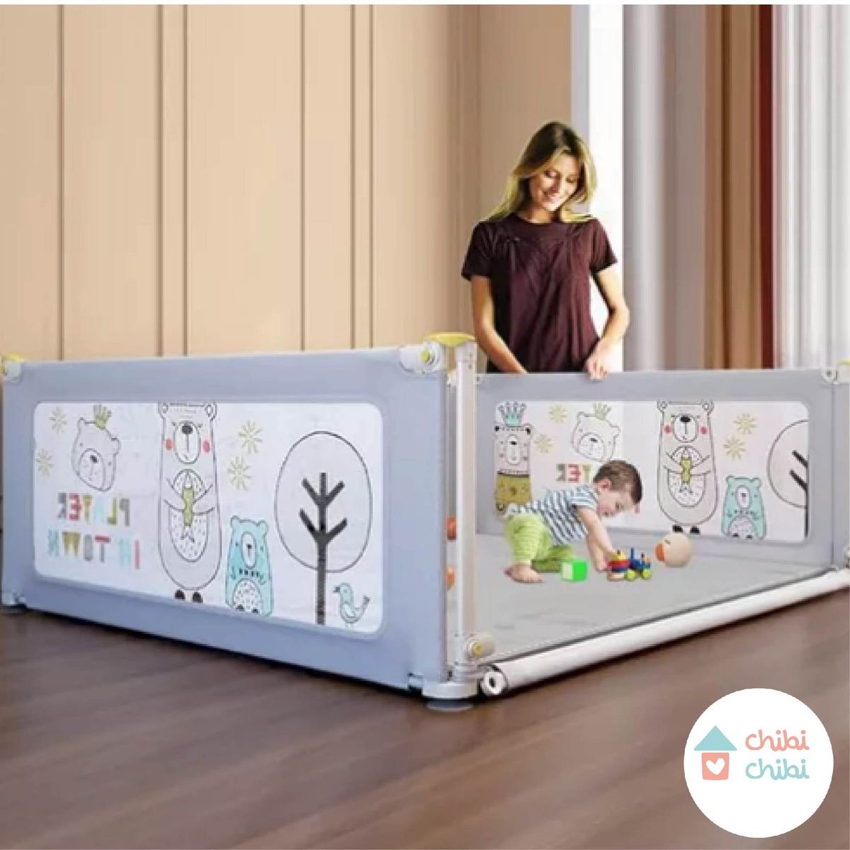 CHIBI CHIBI - Corral rectangular para bebés