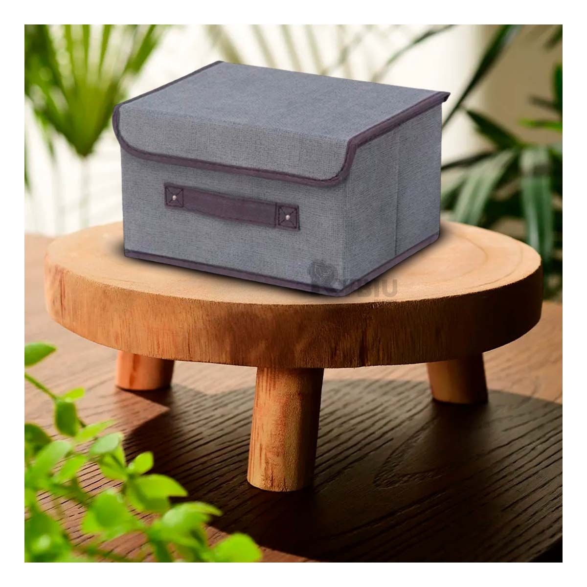 RYBIU IMPORT - Cesto Moderno Practico en Color Plomo Y+Regalo Agendita