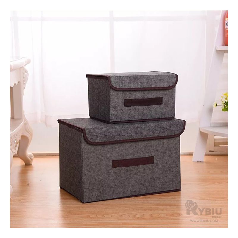 RYBIU IMPORT - Cesto Facil Uso en Tono Plomo Y+Gift Stickers