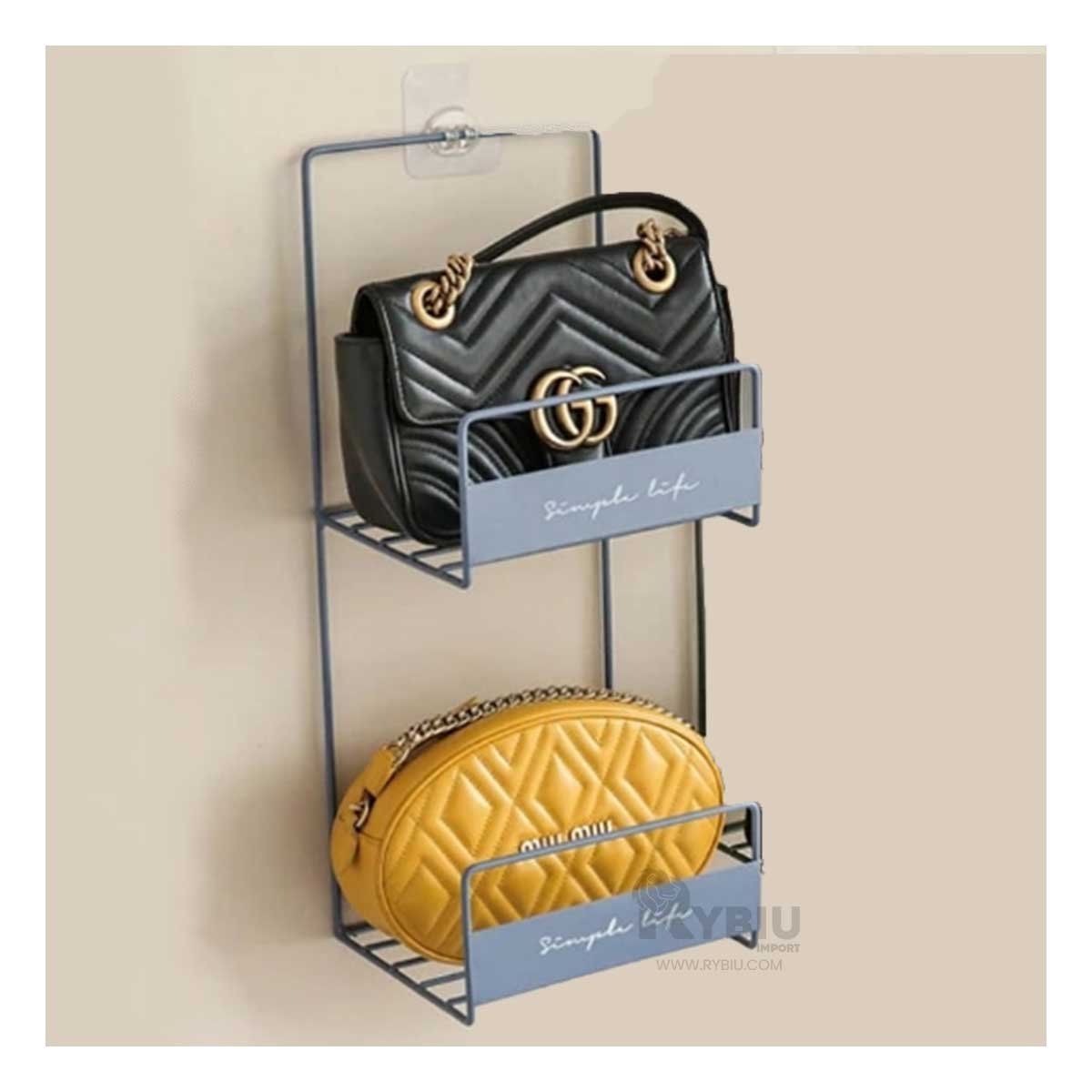 RYBIU IMPORT - Estante Practico para Carteras en Azul Y+Regalo Agendita