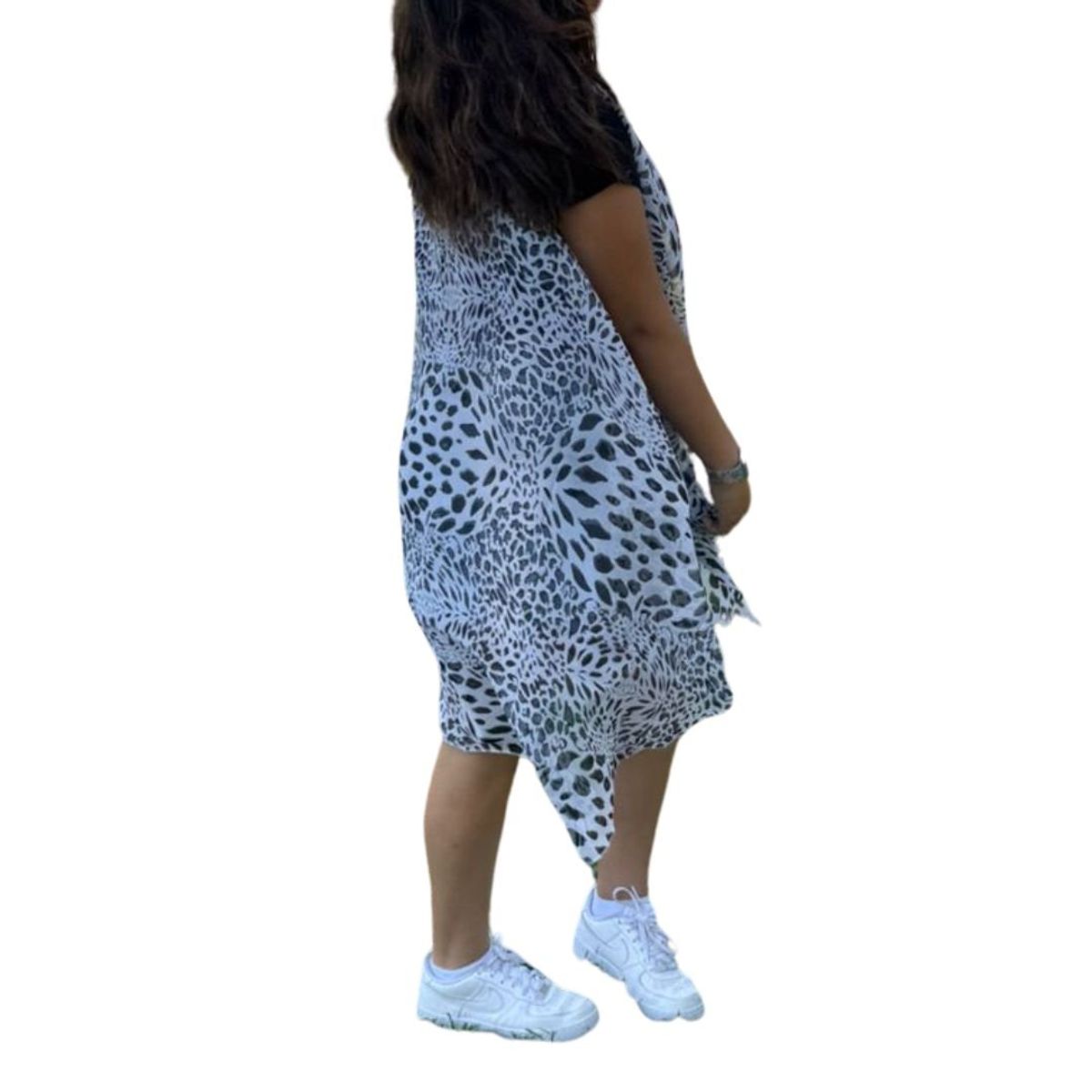 KAST PE - Kimono Mujer Chaleco delgado Tundra Animal Print - Talla ML