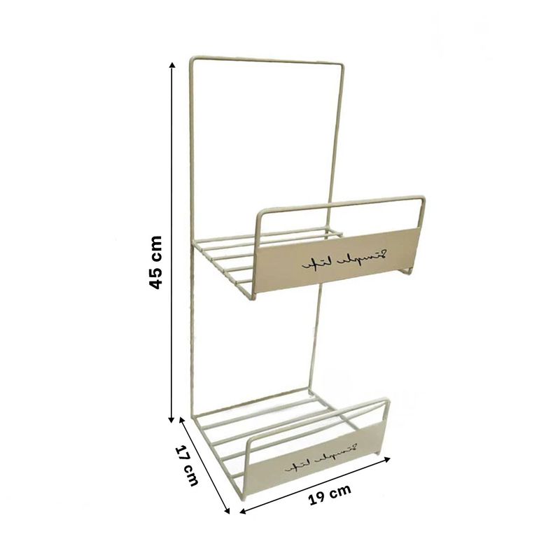 RYBIU IMPORT - Organizador de Carteras de 2 Niveles de Color Blanco
