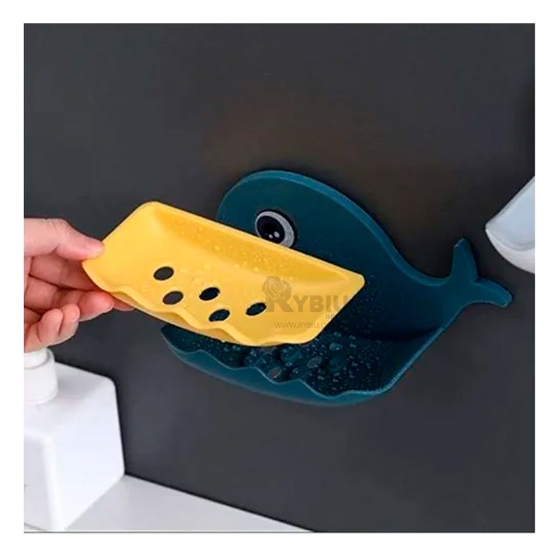 RYBIU IMPORT - Recipiente para Jabon en Color Azul Y+Post-it Adhesivos