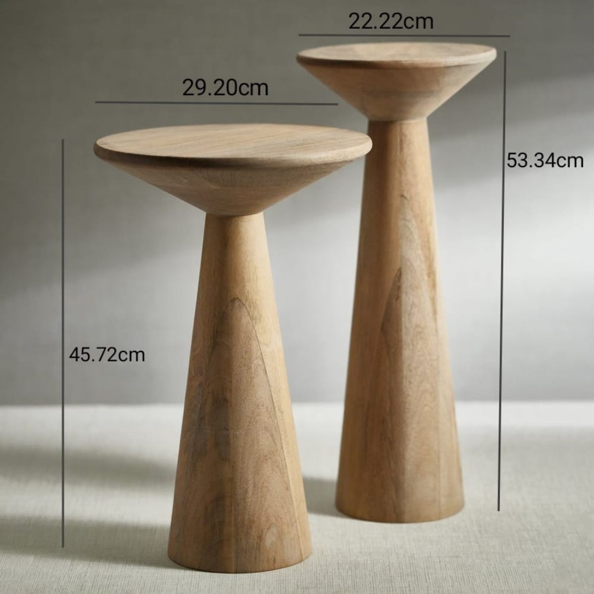 GENERICO - Mesa Lateral Gouda de Madera set x2 Pandora Home