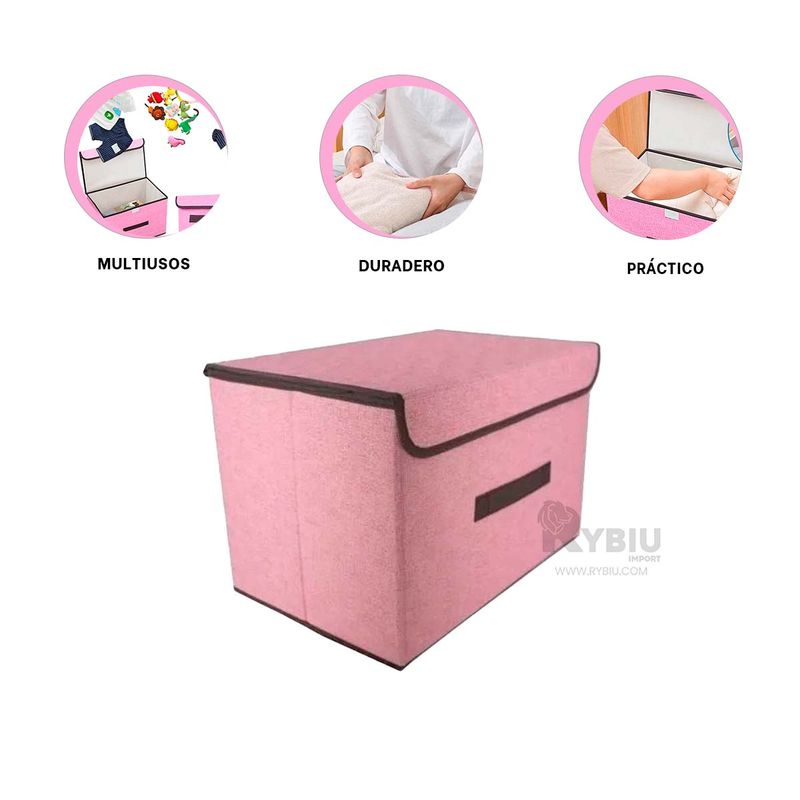 RYBIU IMPORT - Contenedor Ergonomico en Color Rosado Y+Banderitas Adhesivas