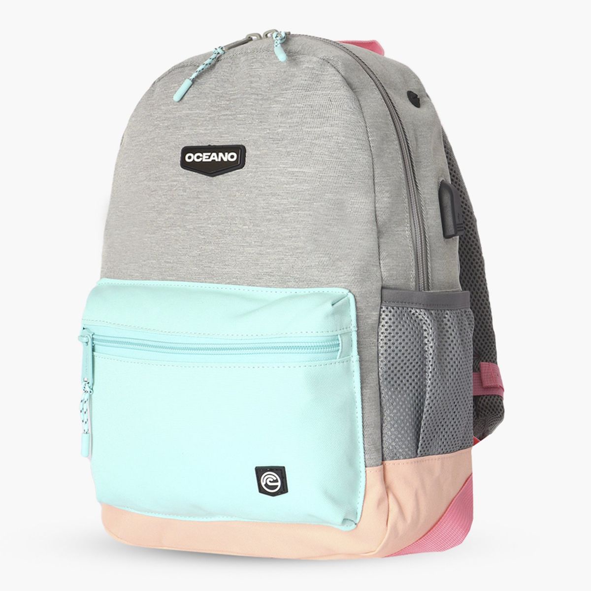 OCEANO - Mochila Oceano Sweet Plomo Celeste