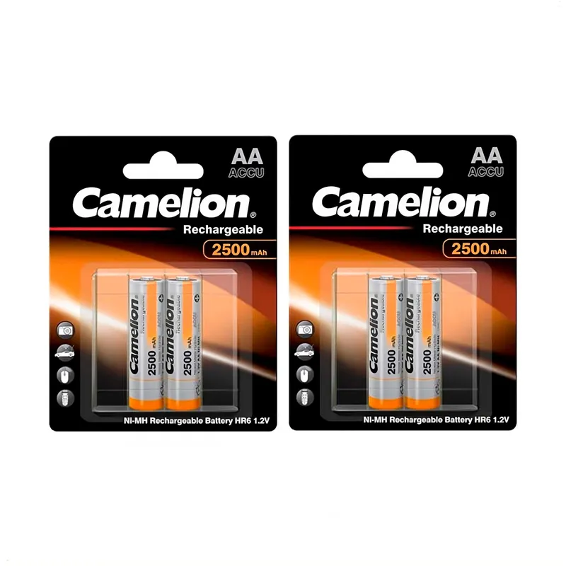 CAMELION - pack de pilas recargables AA Camelion 2500mAh 4 unidades