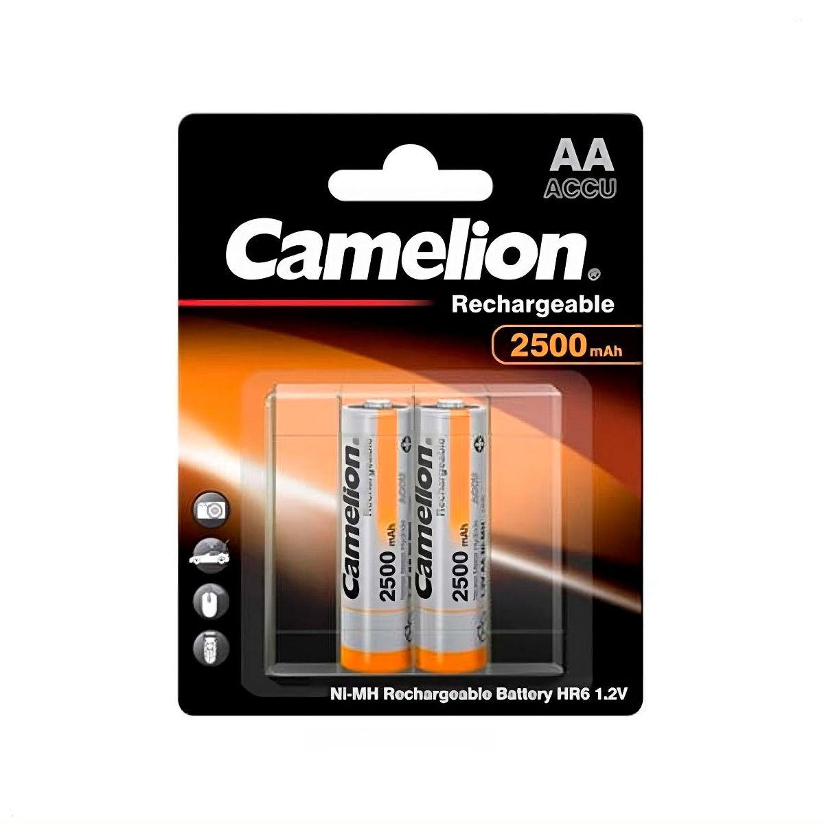 CAMELION - pack de pilas recargables AA Camelion 2500mAh 2unidades