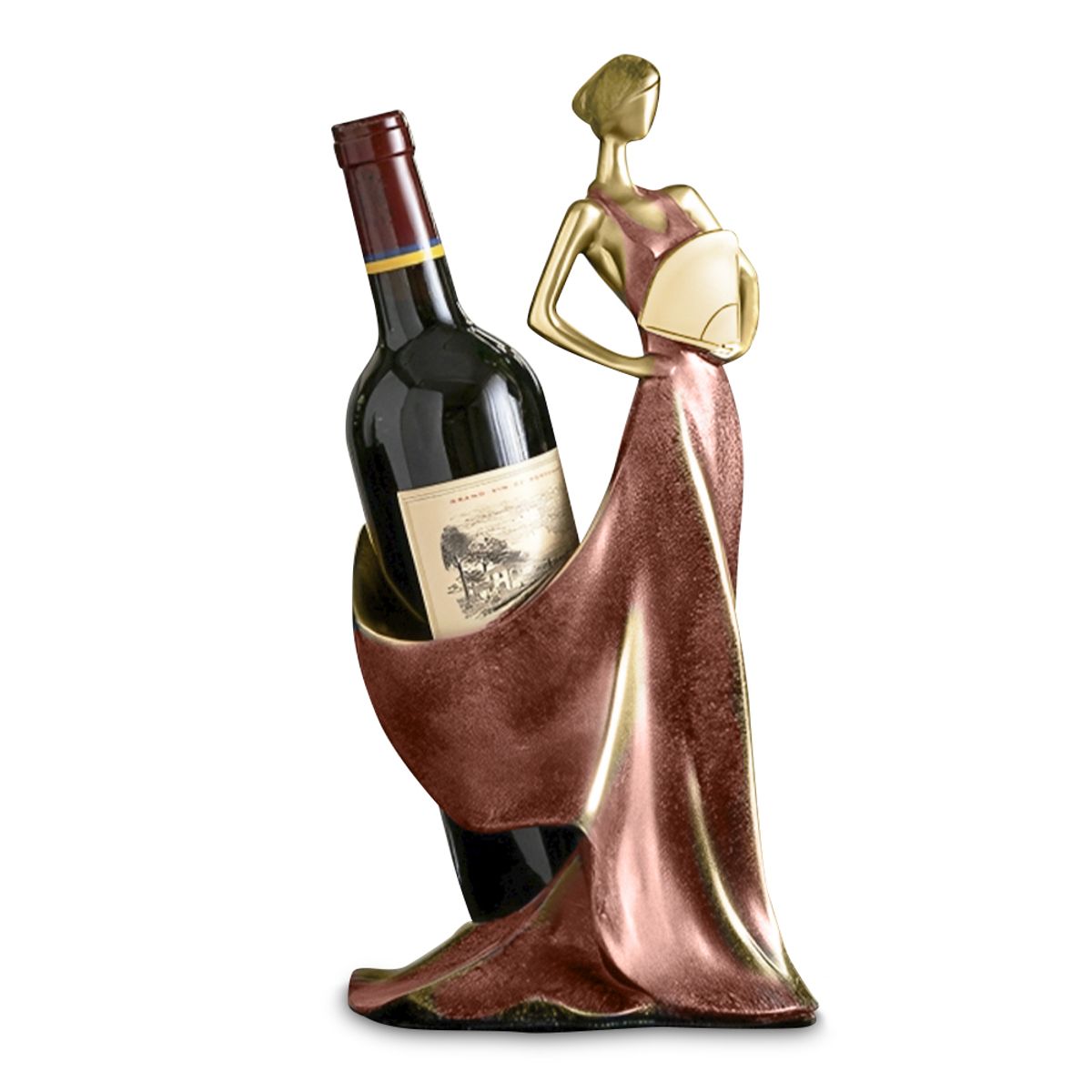 KELLER - Organizador Adorno Soporte de Botellas Porta Vino Rojo AC1