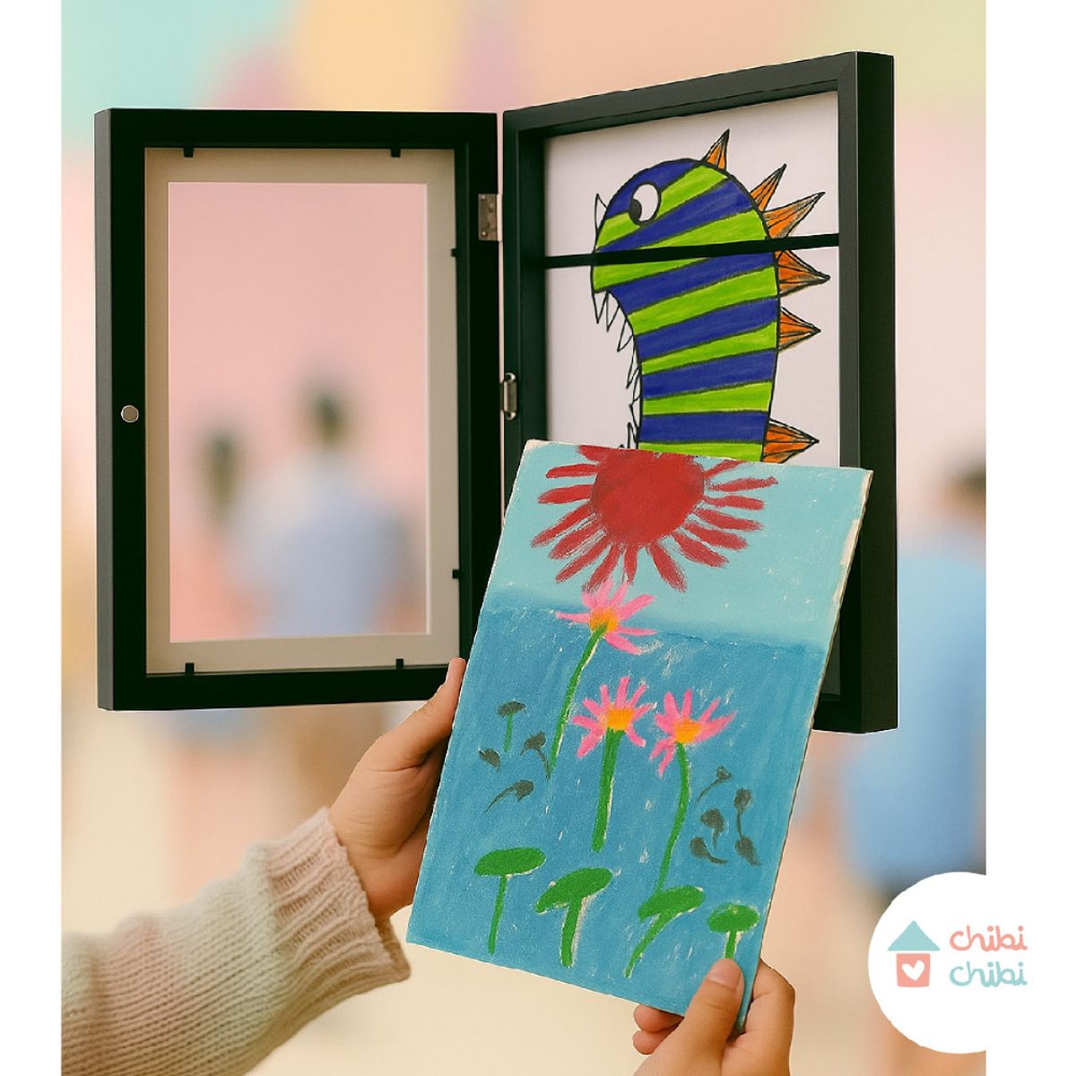 CHIBI CHIBI - Cuadro para trabajos A4 - Negro