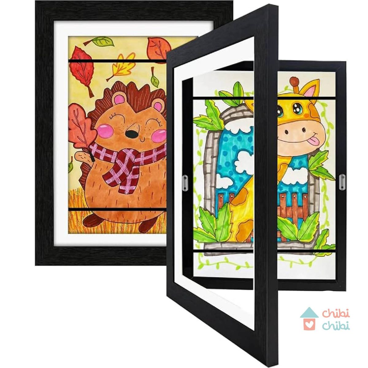 CHIBI CHIBI - Cuadro para trabajos A4 - Negro