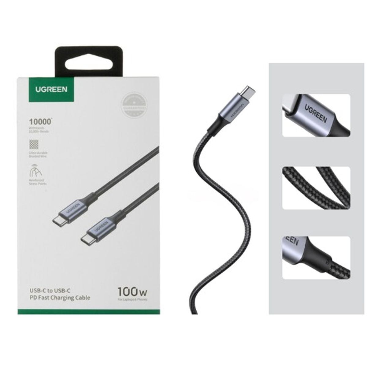 UGREEN - Cable Original Trenzado Ugreen Tipo C 2 Metros