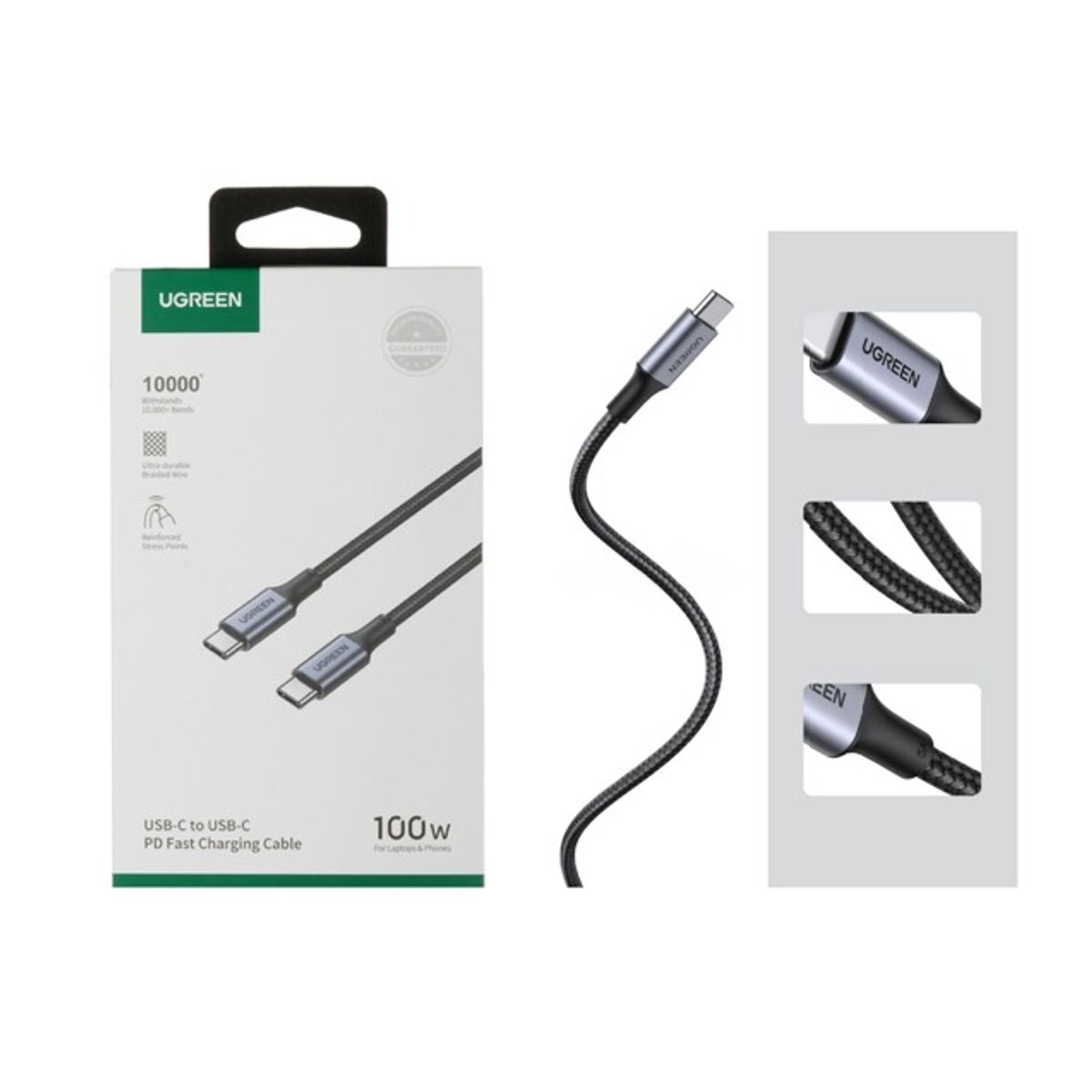 UGREEN - Cable Original Trenzado Ugreen Tipo C 2 Metros