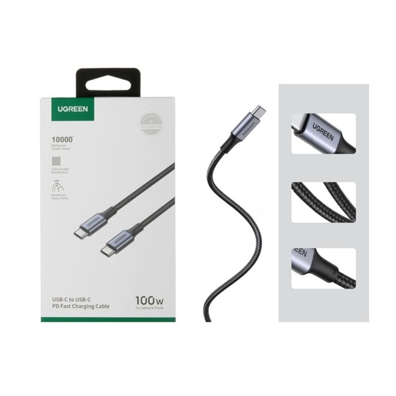 UGREEN - Cable Original Trenzado Ugreen Tipo C 2 Metros