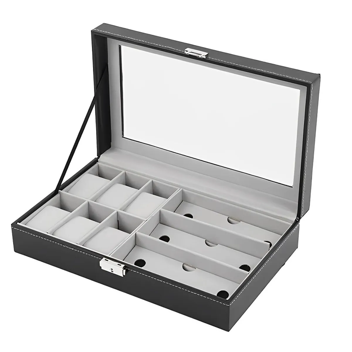 GENERICO - Organizador Porta Reloj y Lentes Color Negro