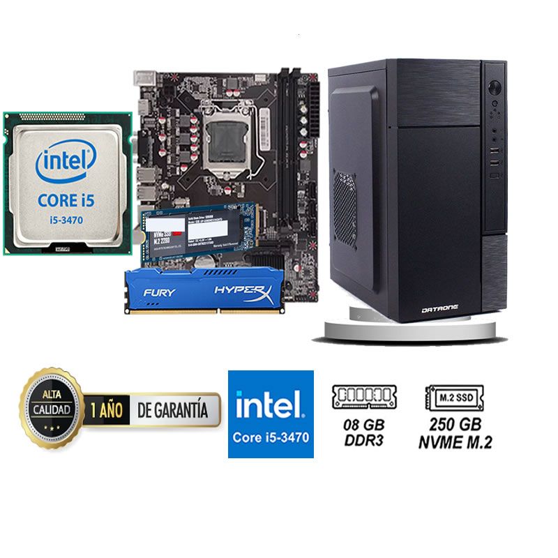 TEROS - COMPUTADORA DE ESCRITORIO CORE I5 3470  8GB RAM 250 GB SSD M2