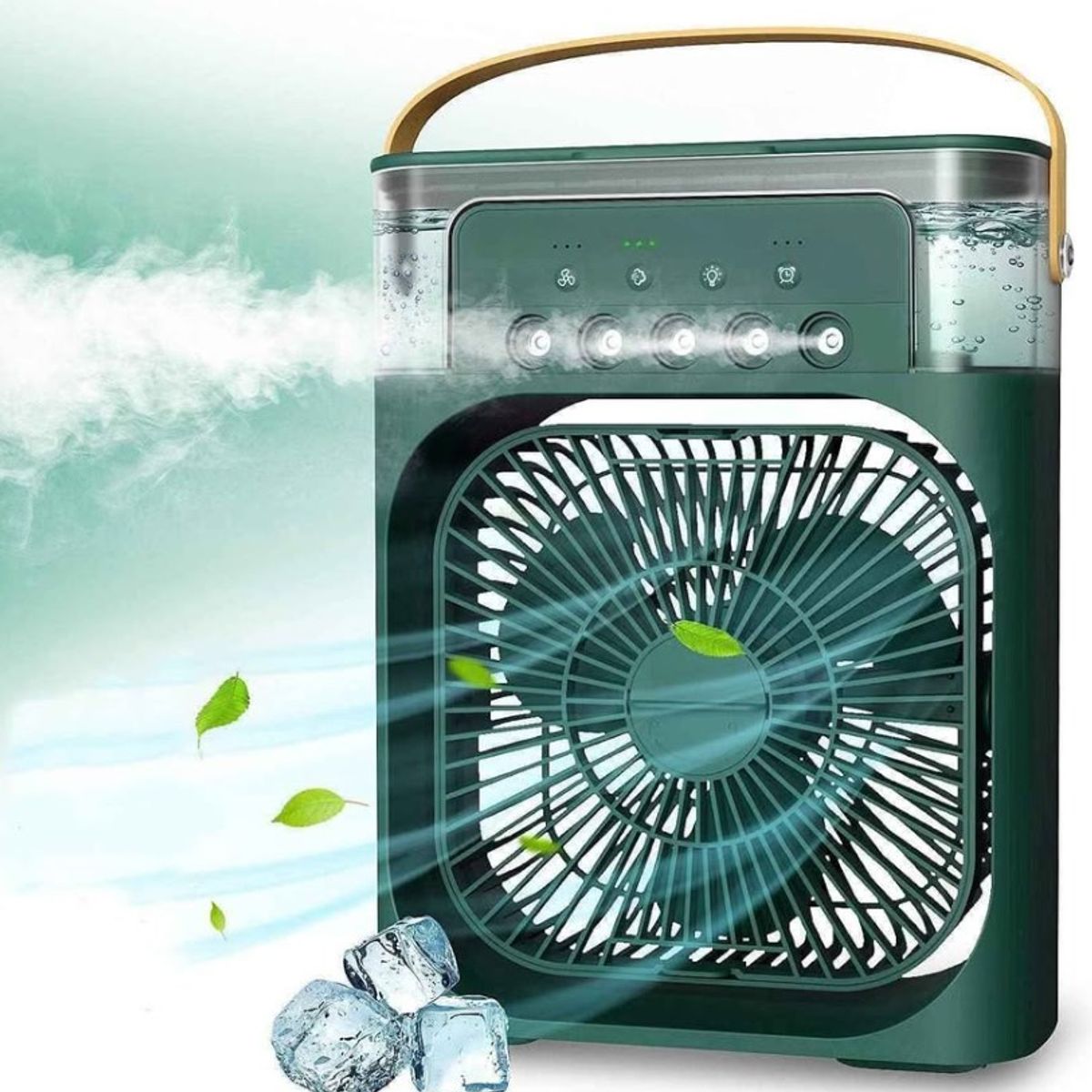 GENERICO - Ventilador con enfriador de aire Color Verde