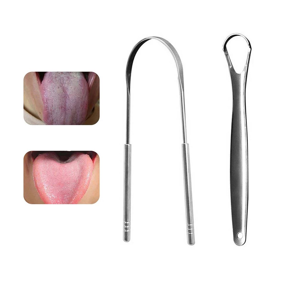 GENERICO - Limpiador De Lengua De Acero Inoxidable  2 Und