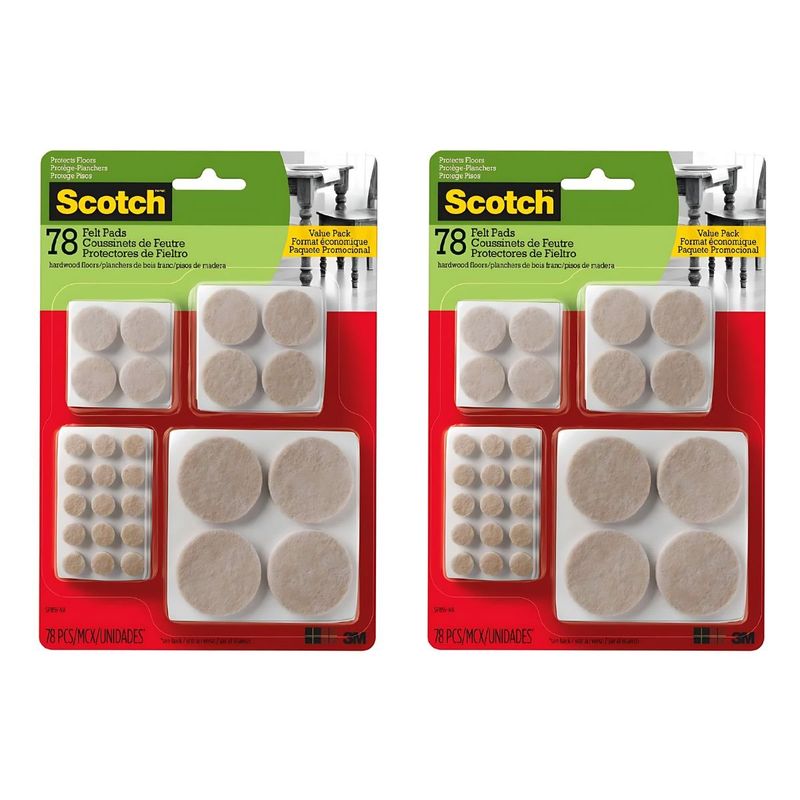 3M - Pack x2 Fieltros Scotch Circulares Beige x78